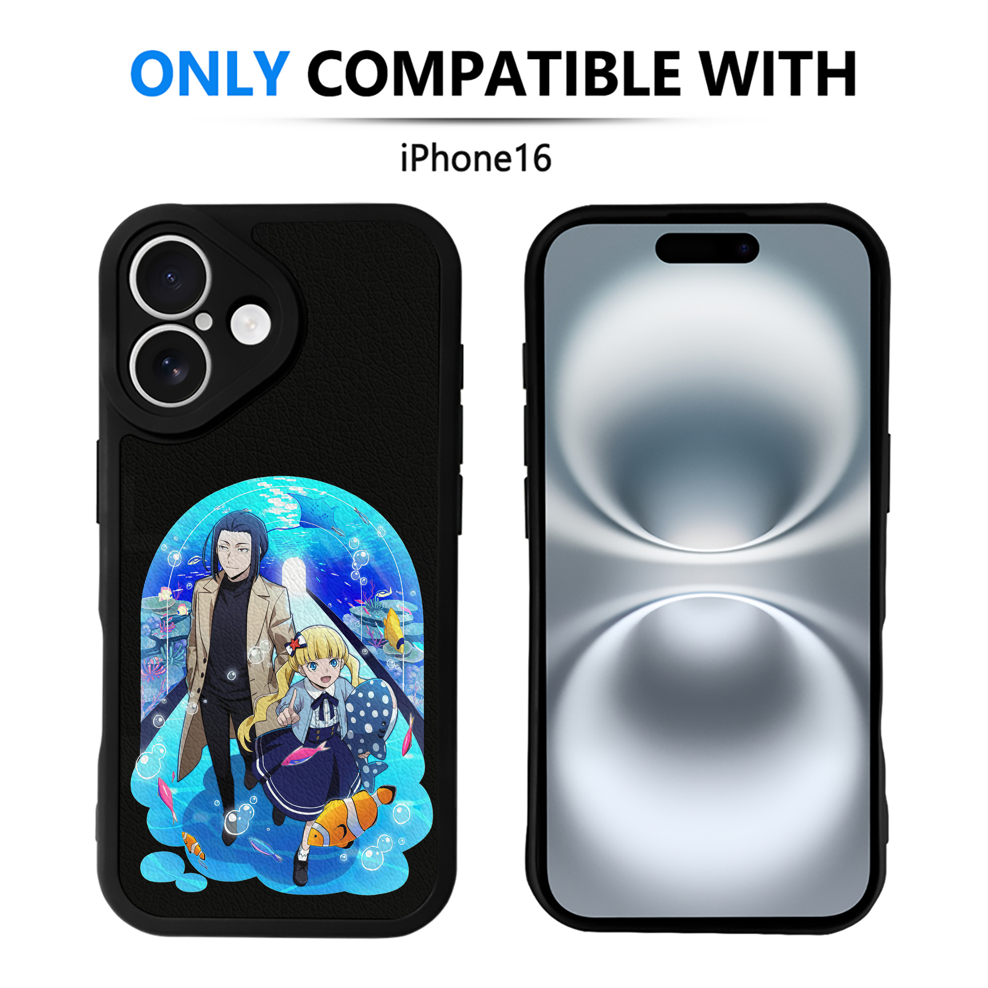 （画像用） 文豪ストレイドッグス Bungo Stray Dogs 【iPhone 16シリーズ対応】シリコンスマホケース（レザー調） 材質：シリコン